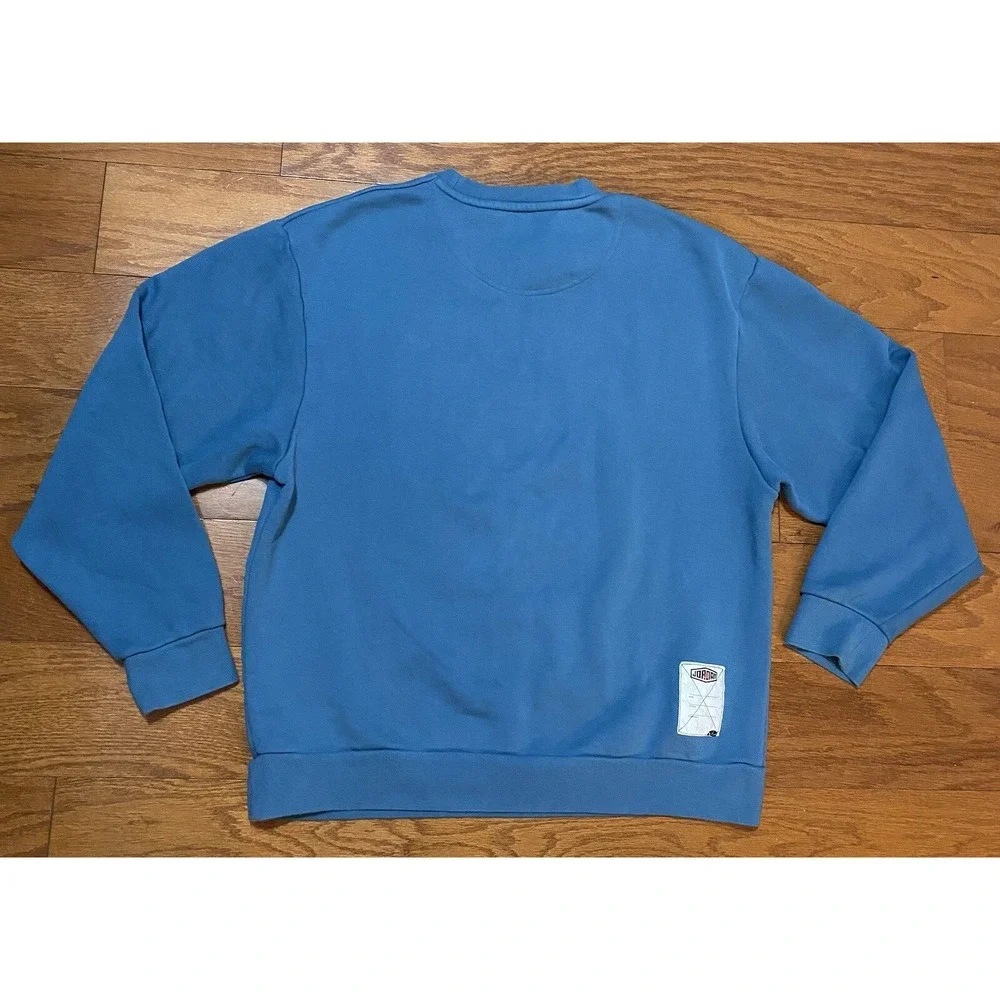 Nike Air Jordan Sweater‎ Mens Size L Big Logo Jumpman Blue Crewneck Sweatshirt